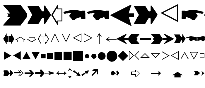 PressWriter Symbols font